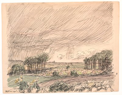 Saman, yeşil çayırlarda yığınlar halinde yetiştirilmişti. by Fritz Syberg