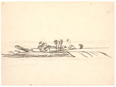 Bir çiftlik ile manzara by Fritz Syberg