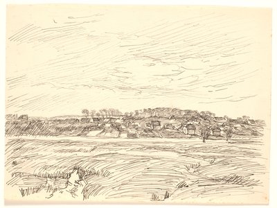 Köy ile manzara by Fritz Syberg