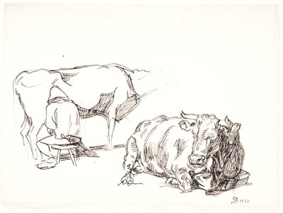 süt sağmak by Fritz Syberg