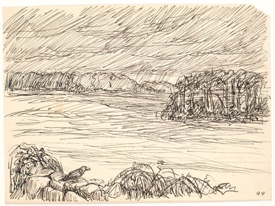 Çitin üzerindeki kuzgun by Fritz Syberg