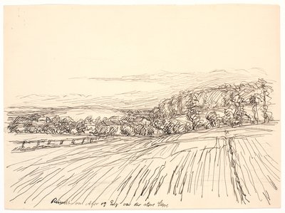 Tarlaların ve çayırların çevresinde büyük ormanlar vardı. by Fritz Syberg