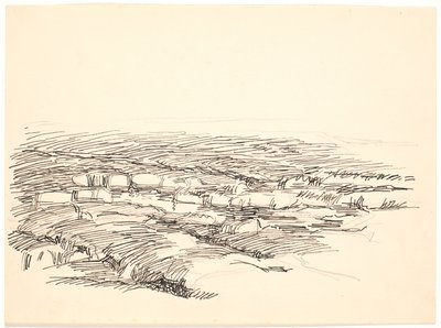 Bataklık manzarası için çalışma by Fritz Syberg
