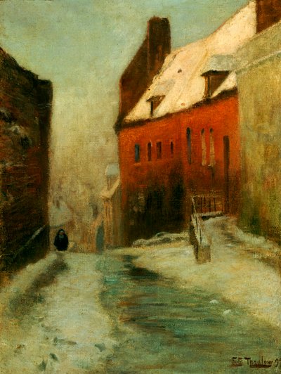 Bir Kış Sokak Manzarası, Montreuil, 1894 by Frits Thaulow
