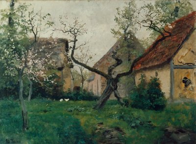 Elma ağacı çiçek açıyor by Fritz Thaulow