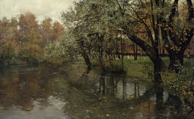 Akerselva tarafından sonbahar günü by Fritz Thaulow