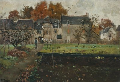 Fransız çiftliği, 1900 civarı (resim) by Fritz Thaulow