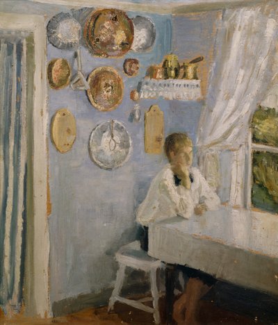 Harald kahvaltı masasında by Fritz Thaulow
