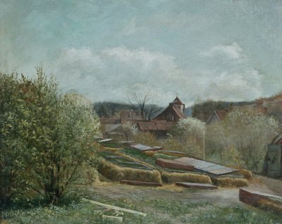 Oslo Hastanesi ile Manzara, yaklaşık 1880 (resim) by Fritz Thaulow