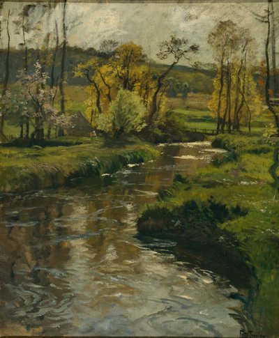 Normandie Nehri, yaklaşık 1896 (resim) by Fritz Thaulow
