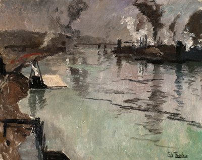 Nehir boyunca bacalar by Frits Thaulow