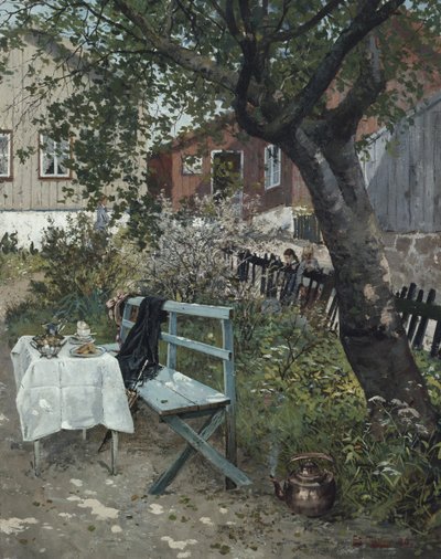 Bahçede Yaz Günü by Fritz Thaulow