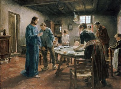 yemek vakti duası by Fritz von Uhde