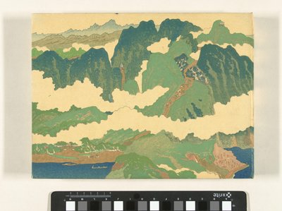 Mavi Nehir bölümü Yosuko no maki (nesnedeki başlık) by Fukuda Bisen