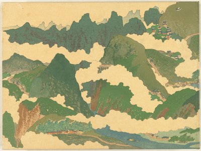 Sarı Nehir kısmı Koga no maki (nesnedeki başlık) by Fukuda Bisen