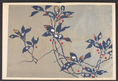 Shasei sôka môyô, Hayattan bitki ve çiçek desenleri by Furuya Korin