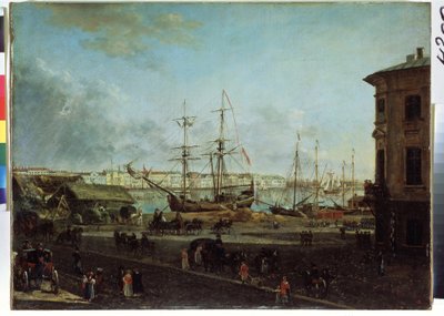 Vasilievsky adasından İngiliz setinin görünümü, Saint Petersburg (Vasilievsky adasından İngiliz setinin görünümü). Fyodor Yakovlevich Alexeev