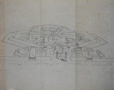 585 mahkum için hücresel hapishane tasarımı by G.A. Blouet