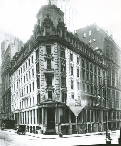 J.P. Morgan Binası, Wall Street, New York (jelatin gümüşü fotoğraf) by G.P. Hall und Sohn