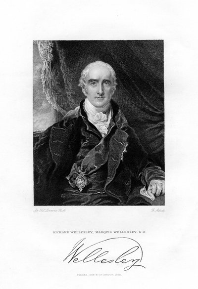 Richard Colley Wesley, daha sonra Wellesley, 1 Marki Wellesley, 1829. by G Adcook