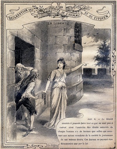 1789: İnsan ve yurttaş hakları bildirgesi: La liberte. İlkokulun üç dersinin ve lise ve kolejlerin ilk sınıflarının öğrencilerine yönelik "Etik ve yurttaşlık eğitiminin eşsiz kitabı, Second Pa by G. Dascher