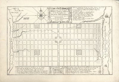 Philadelphia için William Penn ve Thomas Holme tarafından 1682, 1684