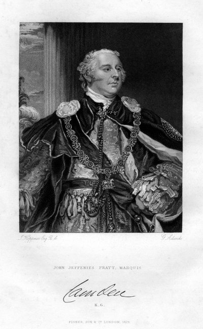 John Jeffreys Pratt, Camden 1. Marki, 1829. by G. H. Adcock