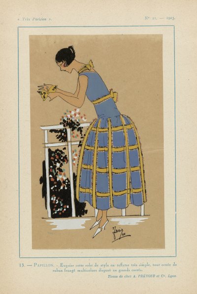 Çok Parisli 1923 No 11: 13.- KELEBEK. - Nefis bu şık elbise... by G P. Joumard