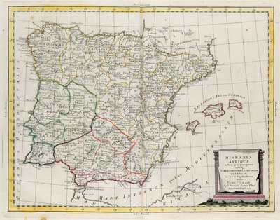 Antik İspanya, Terraconensis, Lusitania ve Baetica olmak üzere üç ayrı bölgeye ayrılmıştır ve ayrıca halklara bölünmüştür. by G. Zuliani