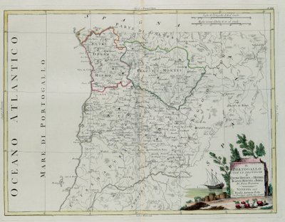 Portekiz, yani Entre Douro, Minho, Traz-os-Montes ve Beir eyaletleri, G. Zuliani tarafından Venedik