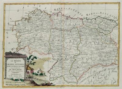 Galiçya Krallıkları, Asturies, Leon, Castilla Vieja Biscallia Konseyi ile, G. Zuliani tarafından Venedik