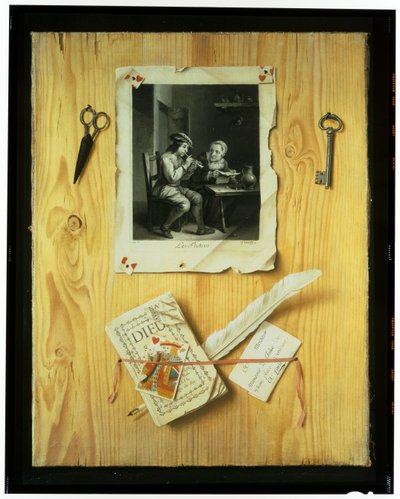 Trompe I'Oeil Natürmort by Gabriel Gresly