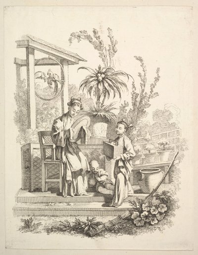 Tuvalet, yaklaşık 1742. by Gabriel Huquier