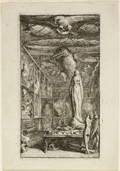 Almanach Historico-Fizik için ön eser by Gabriel Jacques de Saint Aubin