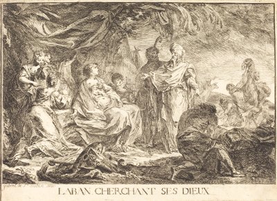 Lavan tanrılarını arıyor by Gabriel Jacques de Saint Aubin