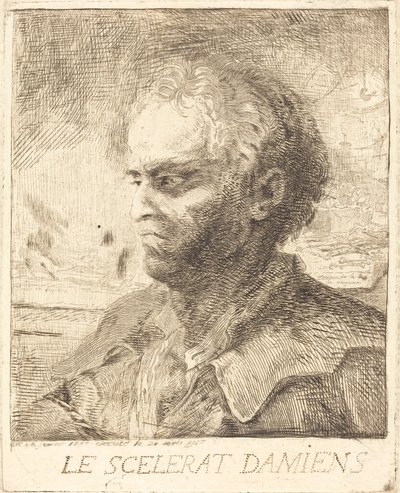 Suçlu Damiens by Gabriel Jacques de Saint Aubin