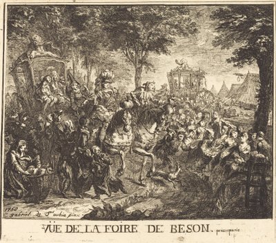 Bezons fuarından bir görüntü by Gabriel Jacques de Saint Aubin