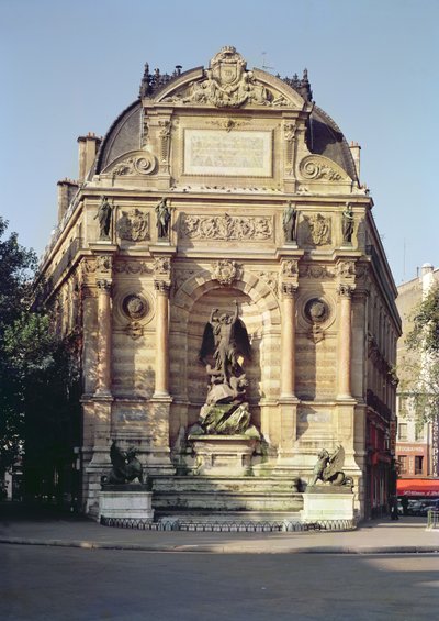 Fontaine Saint-Michel, 1860 by Gabriel Jean Antoine Davioud