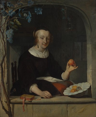 Pencere Önünde Oturan Bir Kadın, 1660
