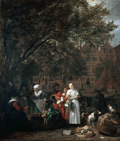 Amsterdam Bitki Pazarı by Gabriel Metsu