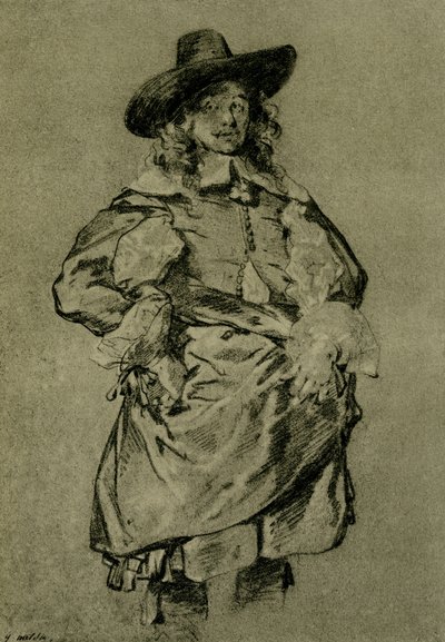 genç bir adam portresi by Gabriel Metsu