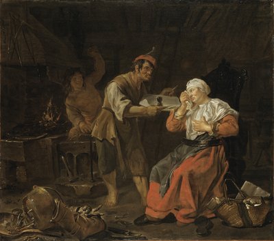 Demirci Dükkanında Ağlayan Kadın, c.1650 by Gabriel Metsu