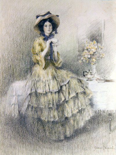 İkindi Çayı (kağıt üzerinde renkli tebeşirler) by Gabriel Nicolet