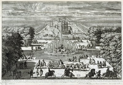 Versay kalesinin bahçelerindeki Apollo havzası - 17. yüzyılın sonlarında Perelle tarafından by Gabriel Perelle