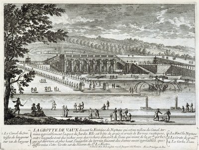 Vaux Le Vicomte (Vaux-Le-Vicomte) mağarasının görünümü - Perelle tarafından, 17. yüzyılın sonlarında by Gabriel Perelle
