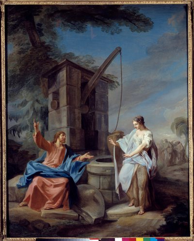 İsa ve Samiriyeli Tablosu Gabriel de Saint Aubin (1724-1780) 1752 Güneş. 1.35x1.06 m Rouen, Güzel Sanatlar Müzesi by Gabriel de Saint Aubin