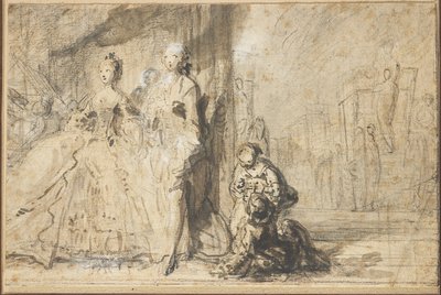 Promenade des Boulevards by Gabriel de Saint Aubin