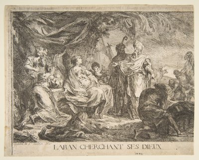 Laban tanrılarını arar, 1753. by Gabriel de Saint Aubin