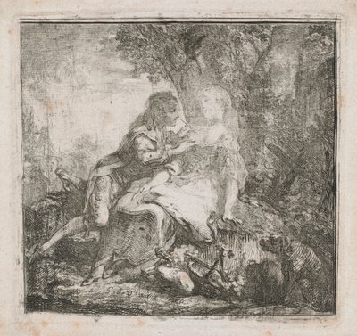 iki aşık by Gabriel de Saint Aubin