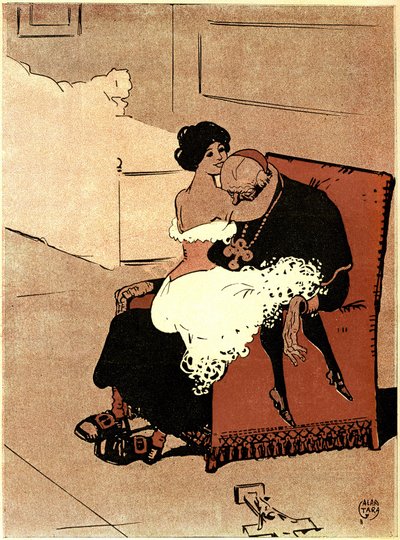 'The butter plate' özel Vatikan karikatüründe (n°242, 18 Kasım) by Gabriele (1865 1937) Galantara